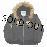 DAIRIKU/KOREAN Jacket with Fur Hoodie（Black） 【30%OFF】［コリアンJKT-22秋冬］
