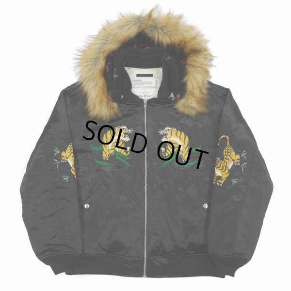 画像1: DAIRIKU/KOREAN Jacket with Fur Hoodie（Black） 【30%OFF】［コリアンJKT-22秋冬］