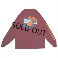 PORKCHOP/CRUSHER L/S TEE（MAROON）［プリント長袖T-22秋冬］