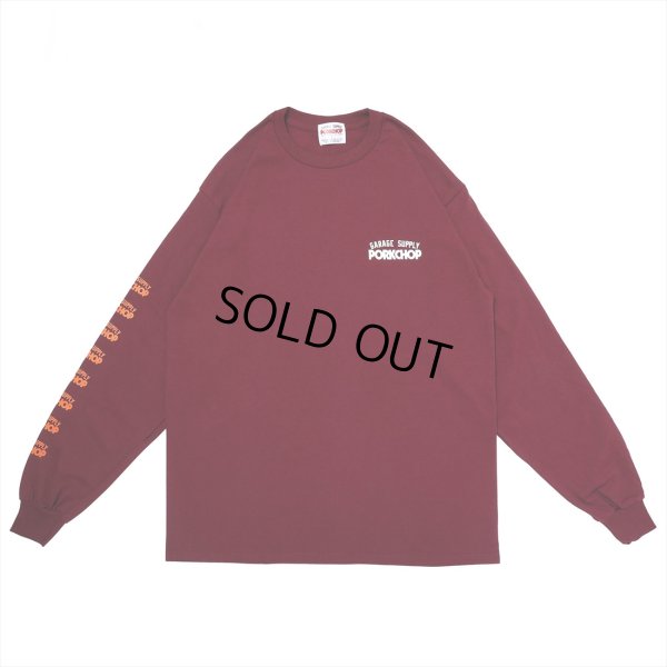 画像2: PORKCHOP/CRUSHER L/S TEE（MAROON）［プリント長袖T-22秋冬］
