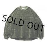 TIGHTBOOTH/T VELOUR LONG SLEEVE（Olive） 【30%OFF】［ベロアロングスリーブ-22秋冬］