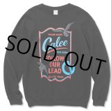 CALEE/CALEE Sign board crew neck sweat -Naturally paint design-（Black） 【70%OFF】［クルーネックスウェット-22秋冬］