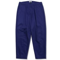CALEE/Vintage type chino cloth tuck trousers（Navy） 【40%OFF】［チノトラウザース-23春夏］