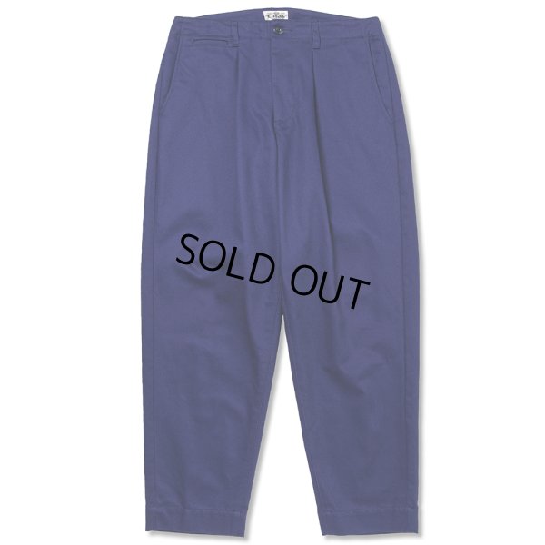 画像1: CALEE/Vintage type chino cloth tuck trousers（Navy） 【40%OFF】［チノトラウザース-23春夏］