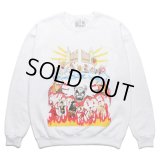WACKO MARIA/NECKFACE / SWEAT SHIRT（WHITE）［クルーネックスウェット-22秋冬］
