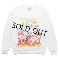 WACKO MARIA/NECKFACE / SWEAT SHIRT（WHITE）［クルーネックスウェット-22秋冬］