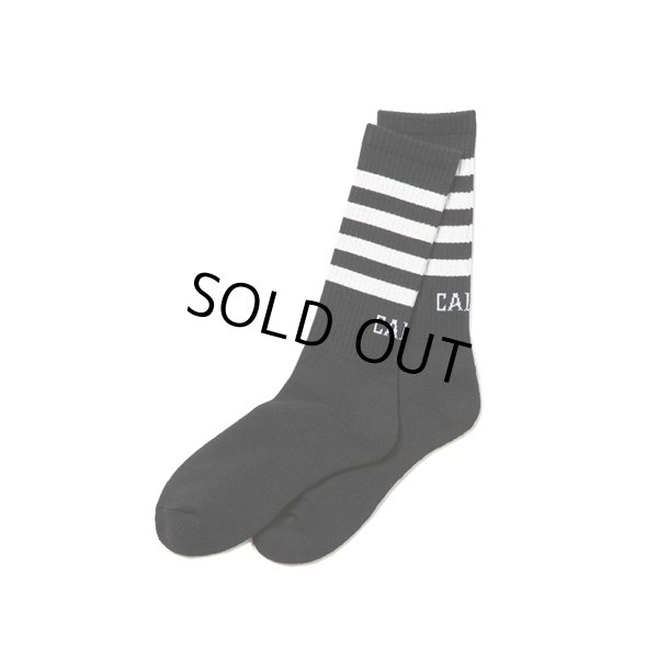 画像1: CALEE/CALEE Logo line socks（Black）［ソックス-22秋冬］