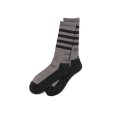 画像1: CALEE/CALEE Logo line socks（Gray）［ソックス-22秋冬］ (1)