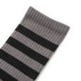 画像2: CALEE/CALEE Logo line socks（Gray）［ソックス-22秋冬］ (2)