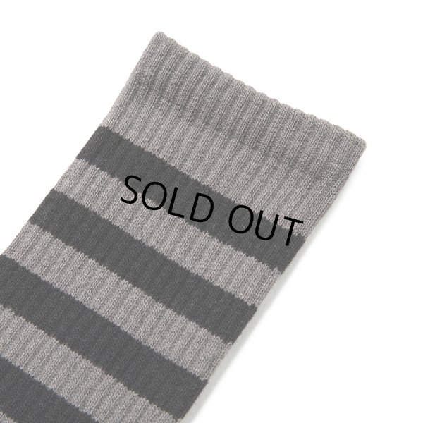 画像2: CALEE/CALEE Logo line socks（Gray）［ソックス-22秋冬］