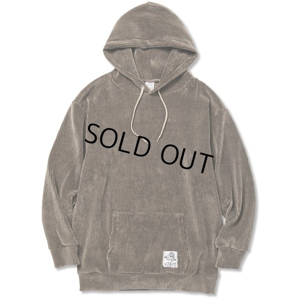 画像1: CALEE/Cotton pile jersey pullover hoodie（Khaki） 【60%OFF】［コットンパイルジャージフーディー-22秋冬］