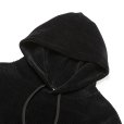画像2: CALEE/Cotton pile jersey pullover hoodie（Black）［コットンパイルジャージフーディー-22秋冬］ (2)