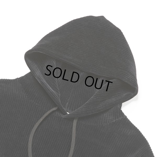 画像2: CALEE/Cotton pile jersey pullover hoodie（Black）［コットンパイルジャージフーディー-22秋冬］