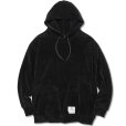 画像1: CALEE/Cotton pile jersey pullover hoodie（Black）［コットンパイルジャージフーディー-22秋冬］ (1)