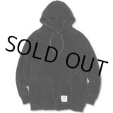 CALEE/Cotton pile jersey pullover hoodie（Black）［コットンパイルジャージフーディー-22秋冬］