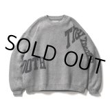 TIGHTBOOTH/ACID LOGO KNIT SWEATER（Charcoal）［ニットセーター-22秋冬］