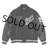 ROUGH AND RUGGED/DUST（BLACK/BLACK） 【30%OFF】［袖レザースタジャン-22秋冬］