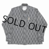 DAIRIKU/Mohair Argyle Check Shirt with Money Clip（Black） 【30%OFF】［モヘアアーガイルチェックシャツwithマネークリップ-22秋冬］