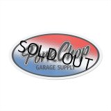 PORKCHOP/OVAL TRICOLOR STICKER（TRICOLOR）［オーバルトリコロールステッカー-22秋冬］