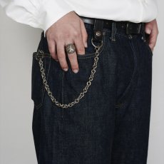 画像5: CALEE/SILVER STAR CONCHO LEATHER WALLET CHAIN（BLACK）［ウォレットチェーン-25春夏］ (5)