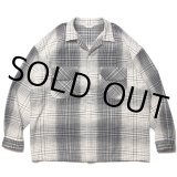 COOTIE PRODUCTIONS/Ombre Check Open Collar Pullover L/S Shirt（Ombre Check）［オンブレチェックオープンカラープルオーバーシャツ-22秋冬］