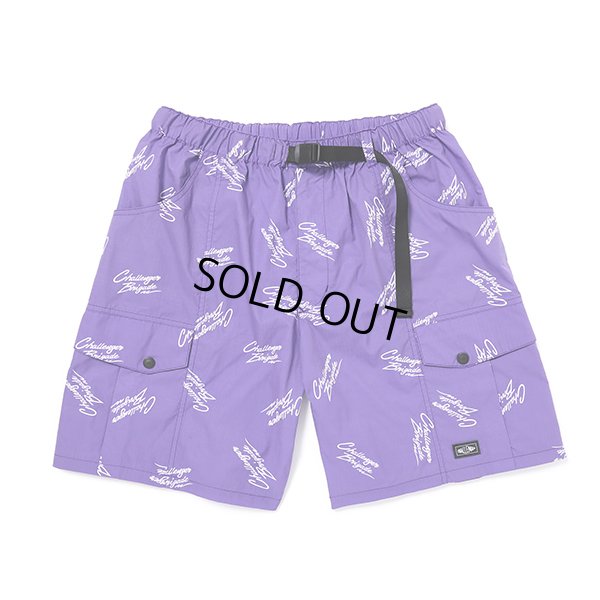 画像1: CHALLENGER/MULTI SIGNATURE CARGO SHORTS（PURPLE）［マルチシグネチャーカーゴショーツ-23春夏］