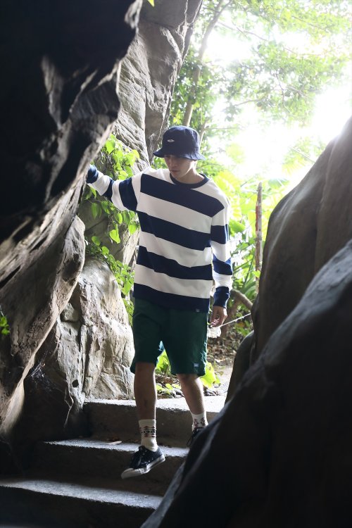 他の写真3: CHALLENGER/L/S HEAVYWEIGHT BORDER TEE（WHITE/NAVY）［ヘビーウエイトボーダー長袖T-23春夏］