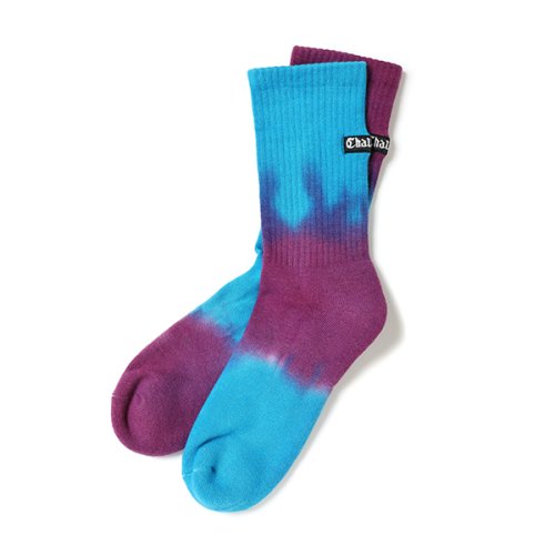 他の写真1: CHALLENGER/BORDER TIE DYE SOCKS（BLUE/PURPLE）［ボーダータイダイソックス-23春夏］