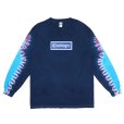 画像1: CHALLENGER/L/S TIE DYE LOGO TEE（NAVY TIE DYE）［タイダイ長袖T-23春夏］ (1)