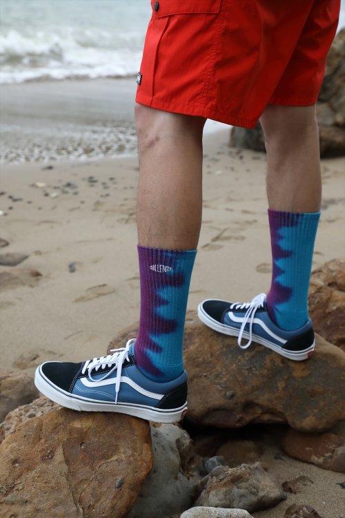 他の写真2: CHALLENGER/FLAME TIE DYE SOCKS（BLUE/PURPLE）［フレイムタイダイソックス-23春夏］