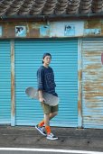 画像5: CHALLENGER/Q/S 85 FOOTBALL TEE（NAVY）［フットボールT-23春夏］ (5)