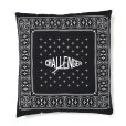 画像1: CHALLENGER/BANDANA ZABUTON（BLACK）［バンダナ座布団-23春夏］ (1)