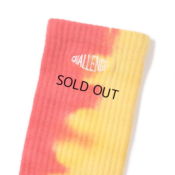 画像2: CHALLENGER/FLAME TIE DYE SOCKS（ORANGE/RED）［フレイムタイダイソックス-23春夏］