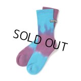 CHALLENGER/BORDER TIE DYE SOCKS（BLUE/PURPLE）［ボーダータイダイソックス-23春夏］