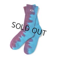 CHALLENGER/FLAME TIE DYE SOCKS（BLUE/PURPLE）［フレイムタイダイソックス-23春夏］