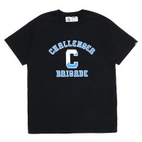CHALLENGER/COLLEGE TEE（BLACK）［プリントT-23春夏］
