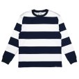 画像1: CHALLENGER/L/S HEAVYWEIGHT BORDER TEE（WHITE/NAVY）［ヘビーウエイトボーダー長袖T-23春夏］ (1)