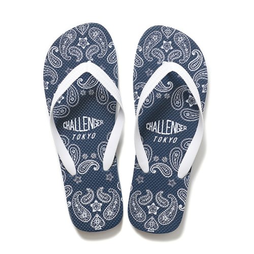 他の写真1: CHALLENGER/BANDANA BEACH SANDALS（NAVY）［バンダナビーチサンダル-23春夏］