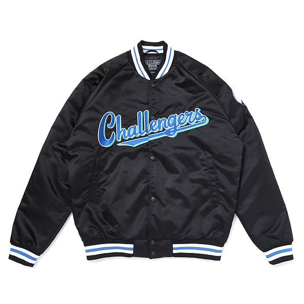 画像1: CHALLENGER/VARSITY JACKET（BLACK）［ヴァーシティJKT-23春夏］