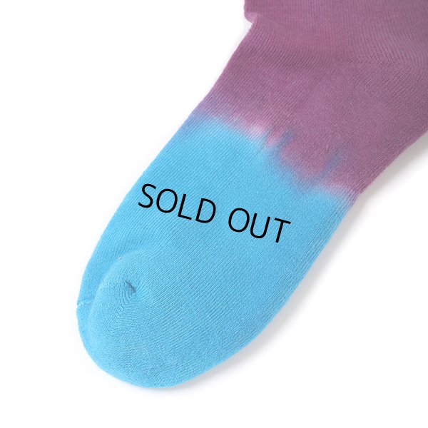 画像4: CHALLENGER/BORDER TIE DYE SOCKS（BLUE/PURPLE）［ボーダータイダイソックス-23春夏］