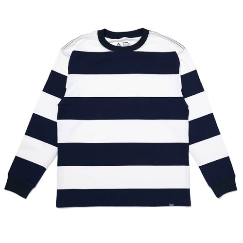 他の写真1: CHALLENGER/L/S HEAVYWEIGHT BORDER TEE（WHITE/NAVY）［ヘビーウエイトボーダー長袖T-23春夏］