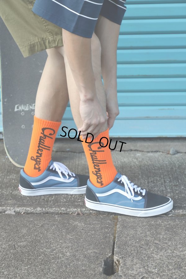 画像2: CHALLENGER/LOGO SOCKS（ORANGE）［ロゴソックス-23春夏］