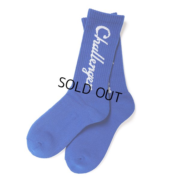 画像1: CHALLENGER/LOGO SOCKS（BLUE）［ロゴソックス-23春夏］