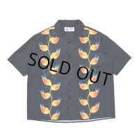 CHALLENGER/S/S FLAME LEAF SHIRT（BLACK）［フレイムリーフシャツ-23春夏］