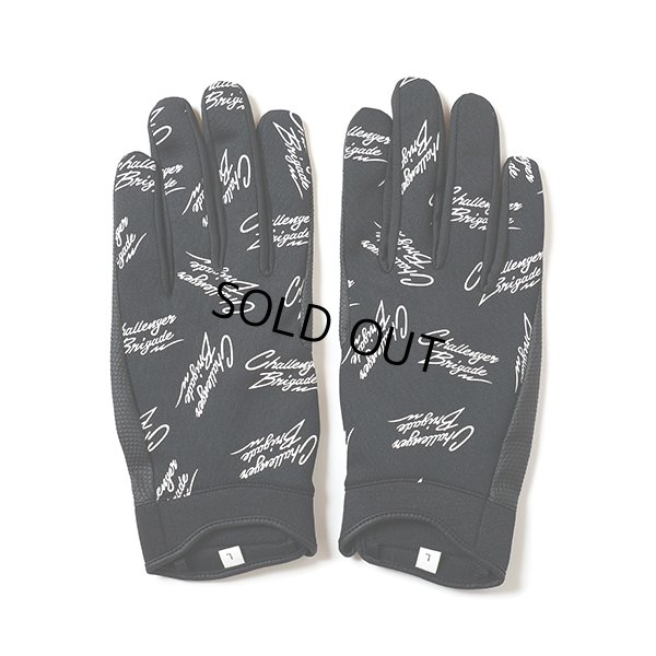 画像1: CHALLENGER/MULTI SIGNATURE MECHANIC GLOVE（BLACK）［メカニックグローブ-23春夏］