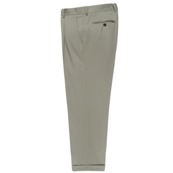 画像1: WACKO MARIA/DORMEUIL / PLEATED TROUSERS（TYPE-2）（SMOKEY GREEN）［ワンタックスラックス(TYPE-2)-22秋冬］