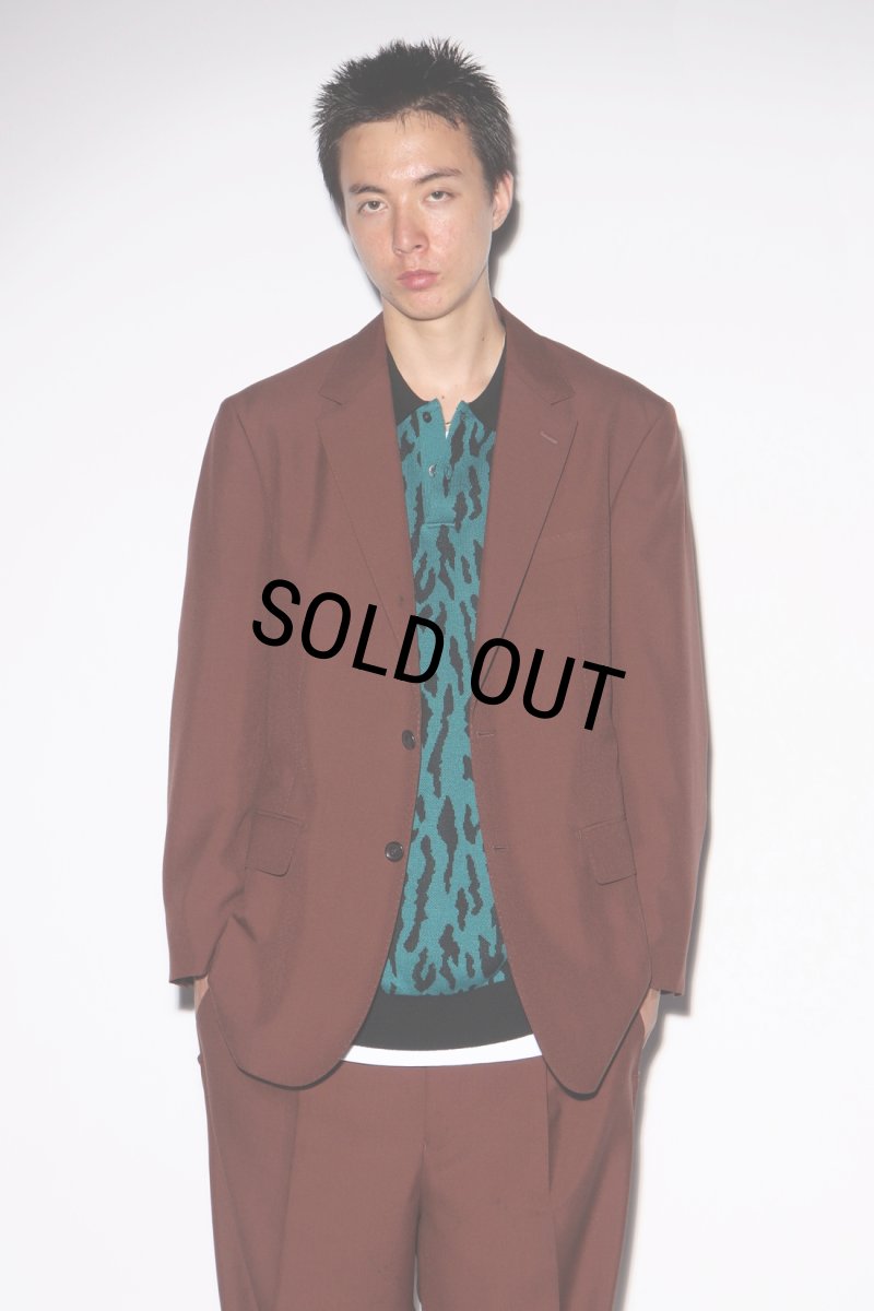 画像3: WACKO MARIA/DORMEUIL / PLEATED TROUSERS（TYPE-2）（DARK RED）［ワンタックスラックス(TYPE-2)-22秋冬］ (3)