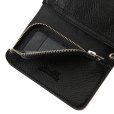 画像5: CALEE/Silver star concho flap leather half wallet（Black）［レザーハーフウォレット-23春夏］