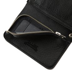 画像7: CALEE/SILVER STAR CONCHO FLAP LEATHER HALF WALLET（BLACK）［レザーハーフウォレット-25春夏］ (7)