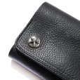 画像7: CALEE/SILVER STAR CONCHO FLAP LEATHER HALF WALLET（BLACK）［レザーハーフウォレット-23秋冬］